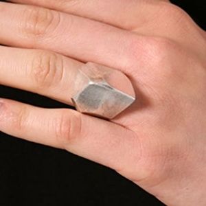 Low Luv Faceted Boulder Ring in Silver